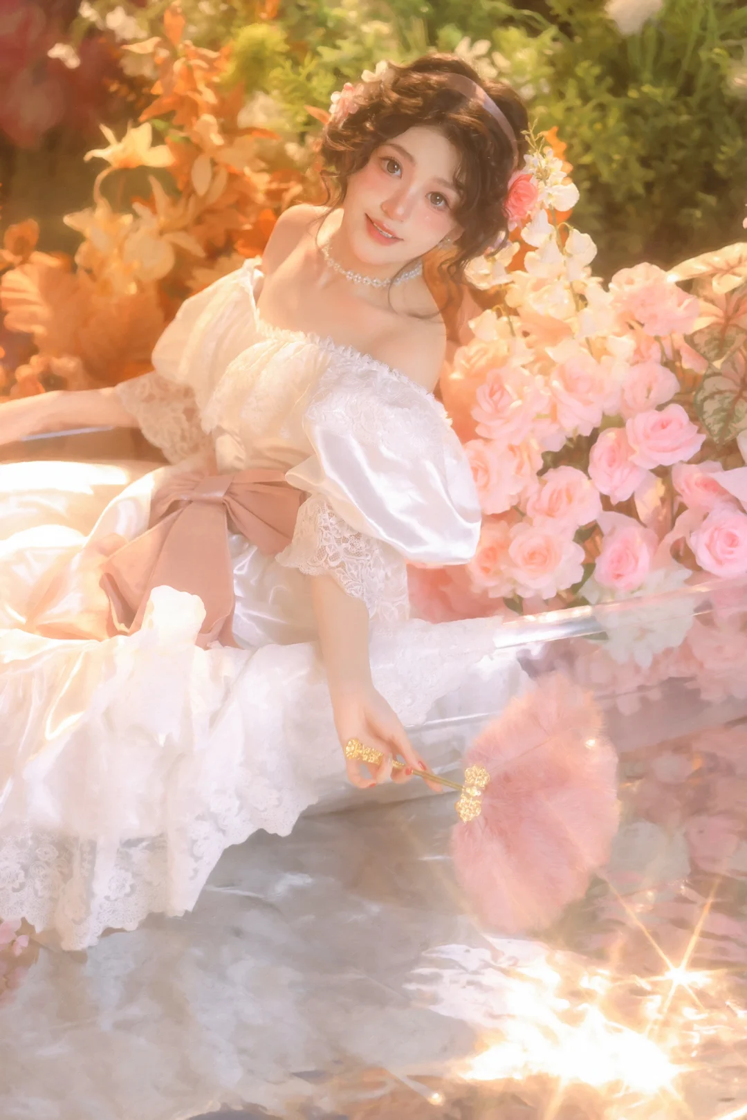 油画少女～花花小船～