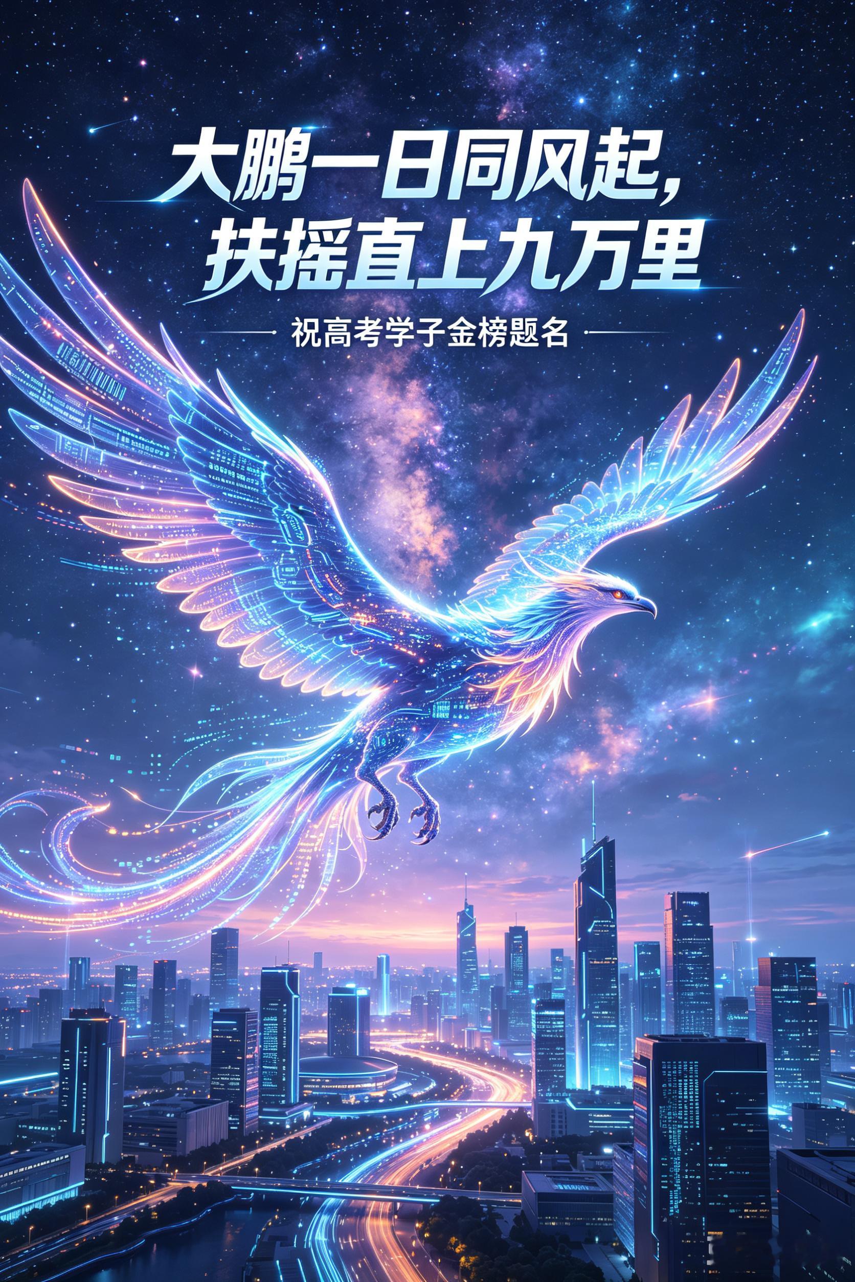 耳机高考第一天大鹏一日同风起，扶摇直上九万里。祝莘莘学子们金榜题名，旗开得胜
