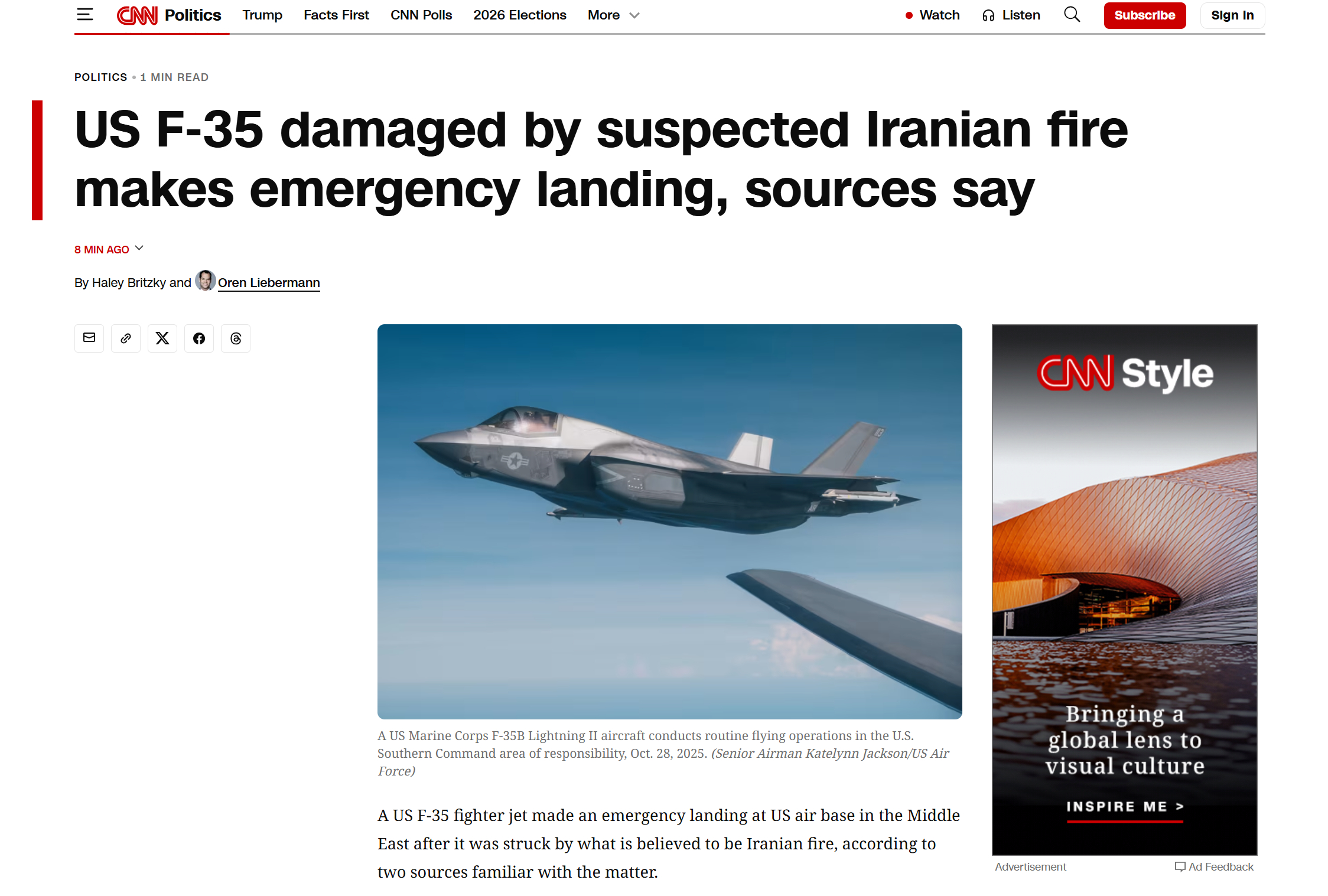 烽火问鼎计划美伊以冲突 美国有线电视新闻网（CNN）引用两位知情人士透露的消息报