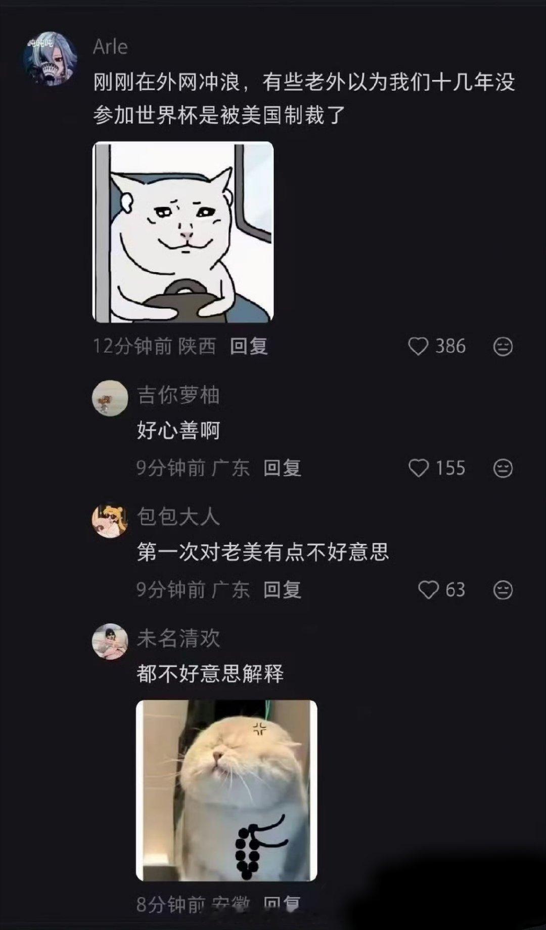 外国人觉得中国不去世界杯是被禁赛了《我听说他们在足球上非常厉害，以至于被禁赛了。