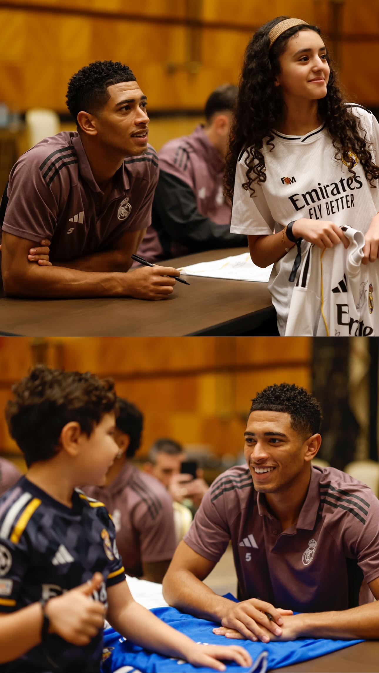 快拍更新分享美美的见面会照片和训练照片贝林厄姆