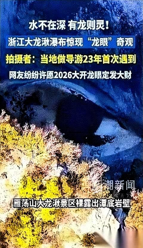 一个在浙江雁荡山干了23年的女导游，带团走到大龙湫瀑布底下，习惯性地往下一扫。