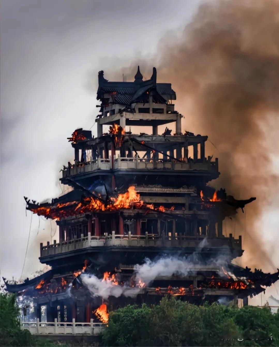 刷到永庆寺火情的消息，
心里真不是滋味！😭

这可是苏州张家港凤凰山上的千年古