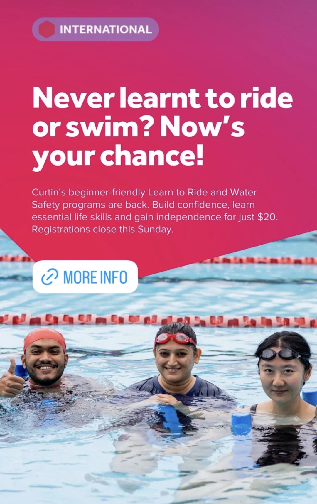 🇦🇺科廷学生福利 | 学游泳🏊🏻‍♀️$20/7节