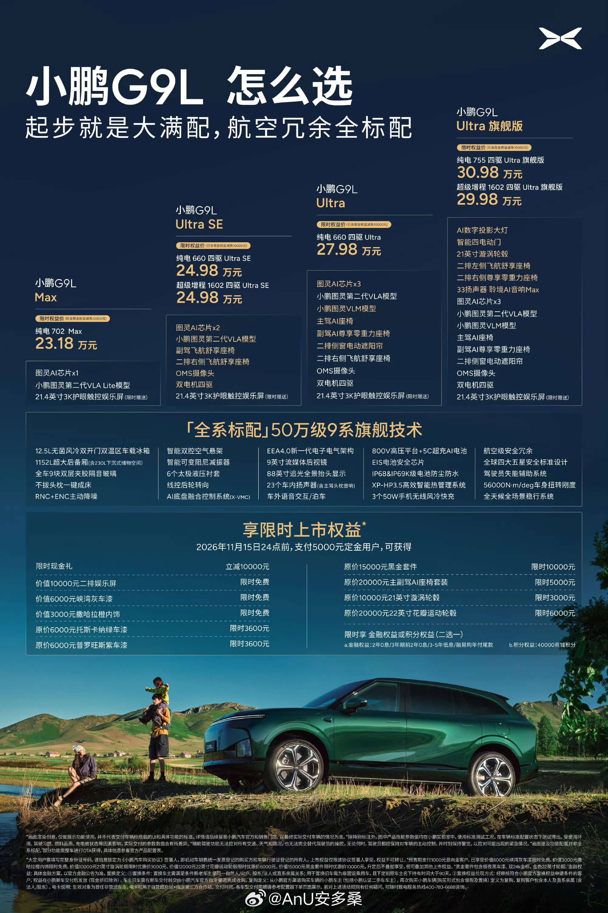 23.18万元起小鹏G9L同价位无对手 ​​​