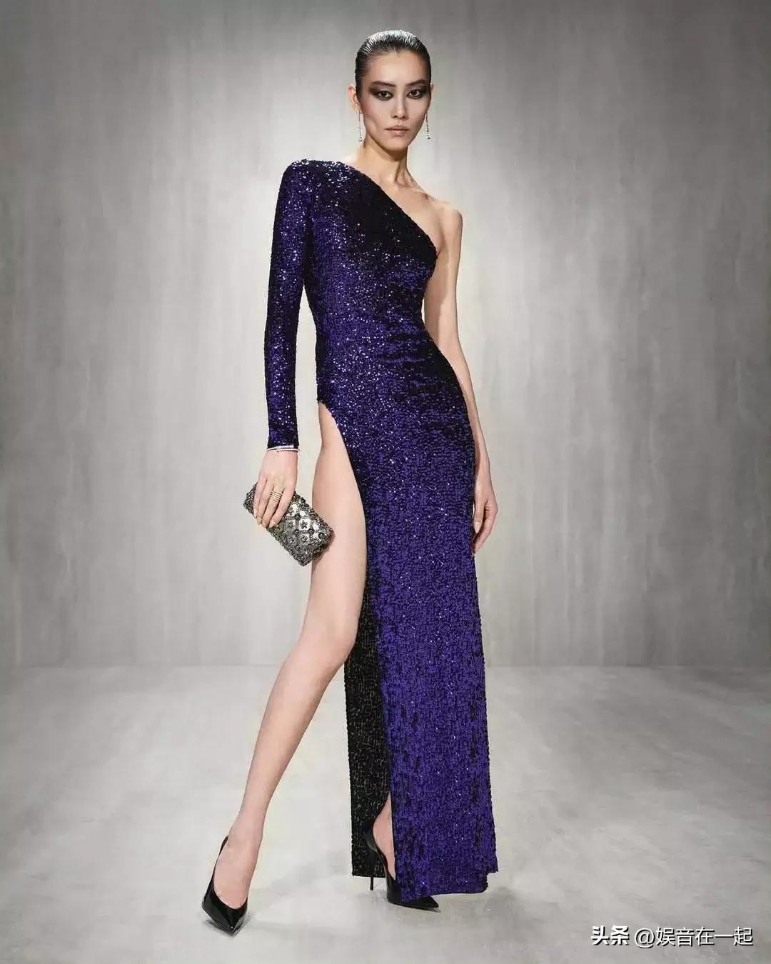 刘雯在时装周的走秀图曝光，简直杀疯了！38岁的她梳着大背头，化着冷冽的烟熏妆，一