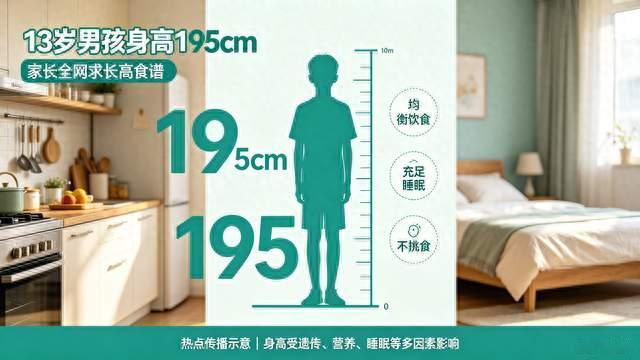 全网羡慕！山东13岁男孩身高195cm，独家长高秘诀曝光