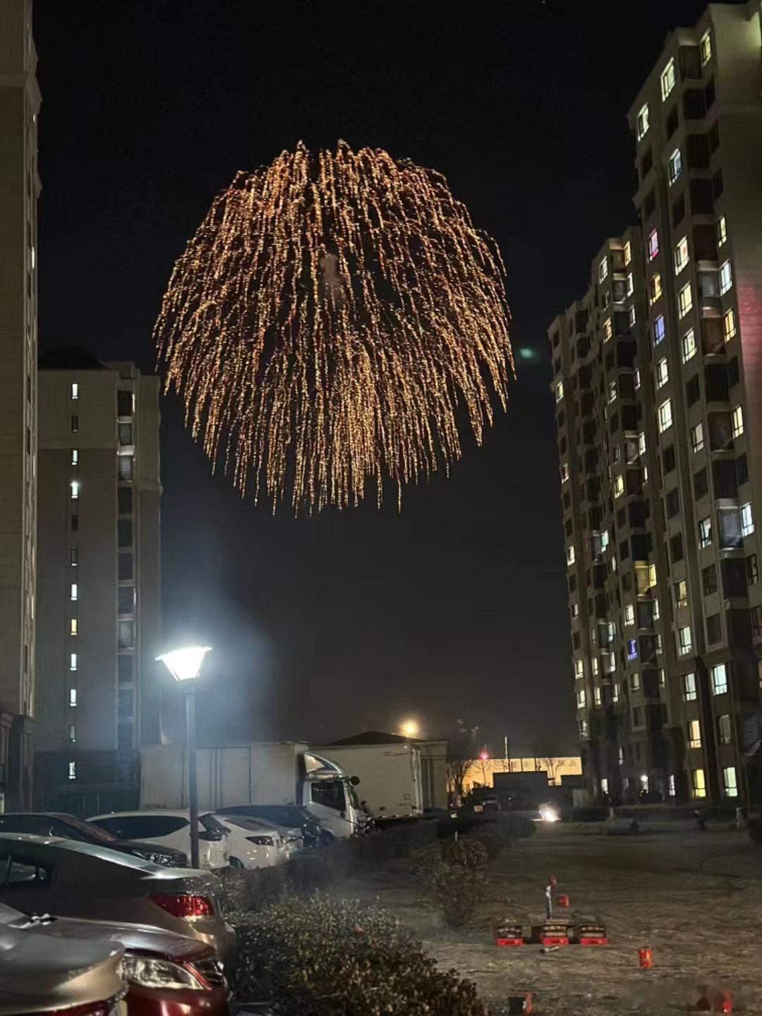 #春晚春节# 火树银花不夜天,今宵尽兴不归眠。宝坻的了凡公园，在西关宿舍拆迁址上