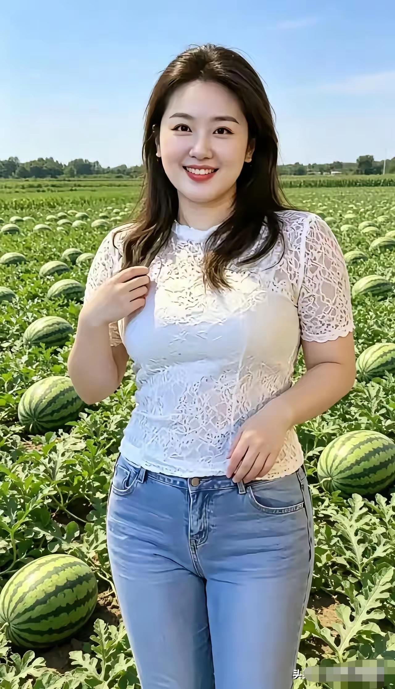 西瓜熟了，美女在等你