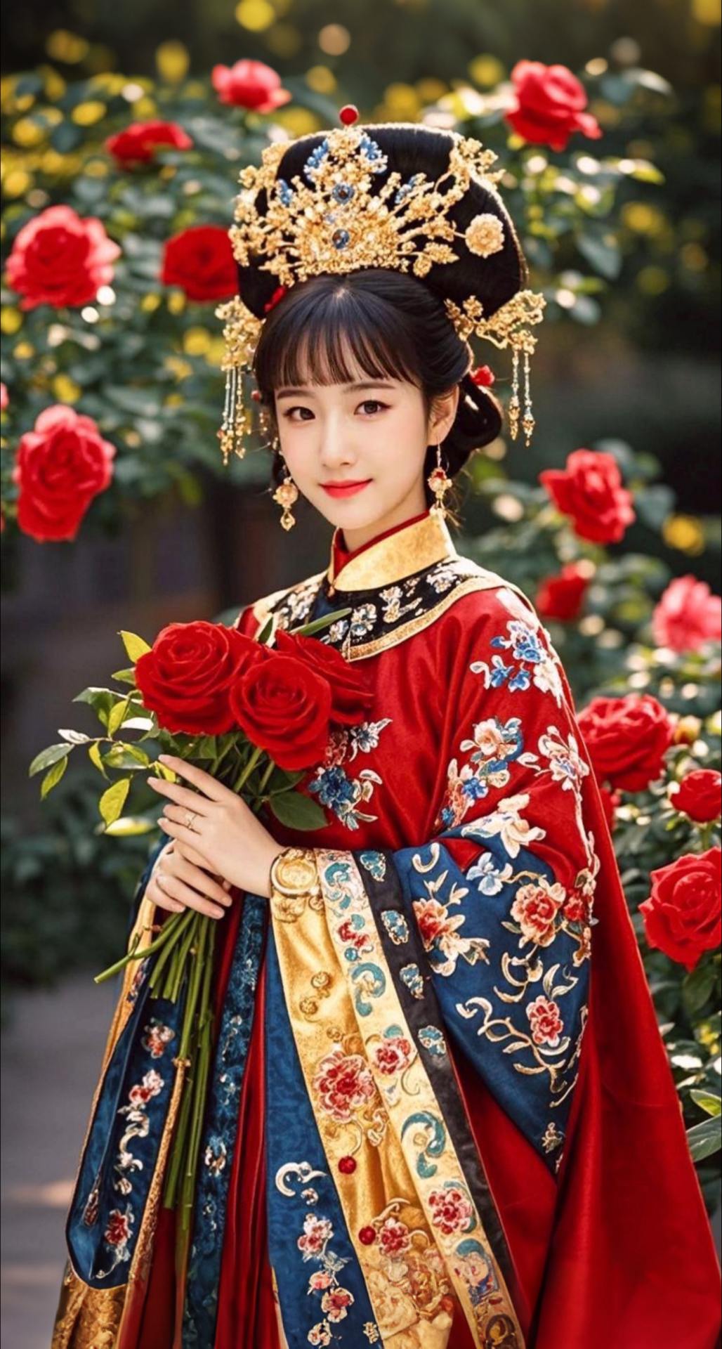 AI扩图 AI凤仪华裳
