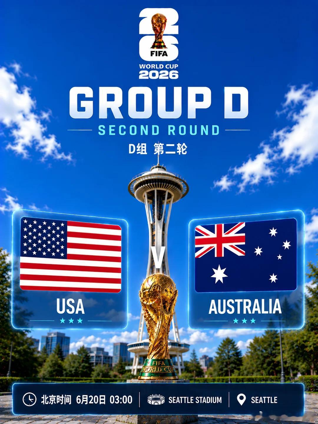 东道主有今晚还有主角光环？029 世界杯美国vs澳大利亚开球：美国🇺🇸指向：