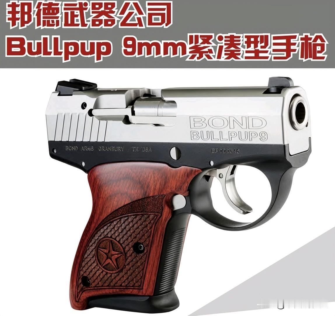 邦德武器公司
BuLLpup 9毫米紧凑型手枪
小巧精致的Bullpup手枪，是