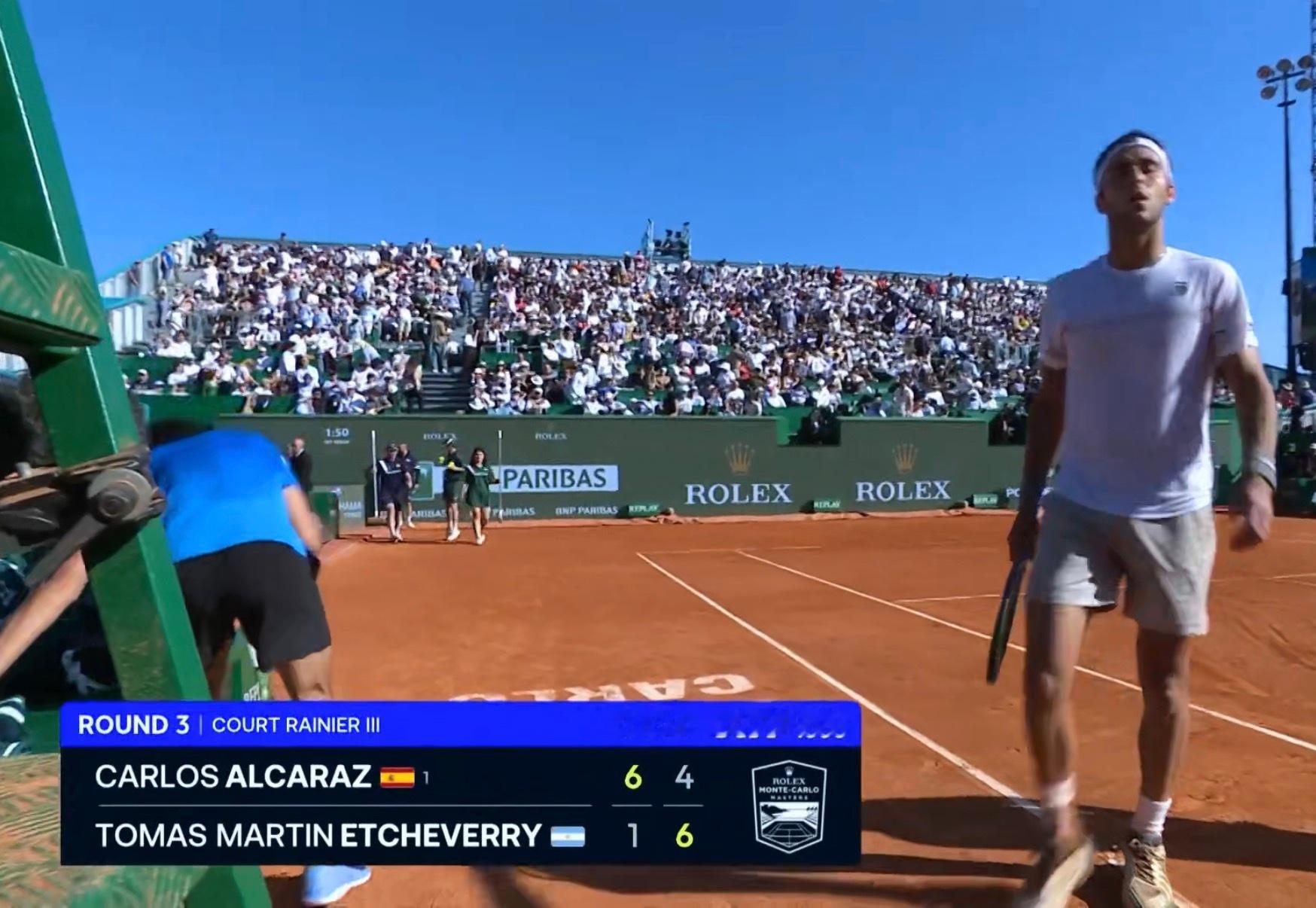 蒙特卡洛1000赛 也是三盘的剧本，阿卡与埃切维里进入决胜盘