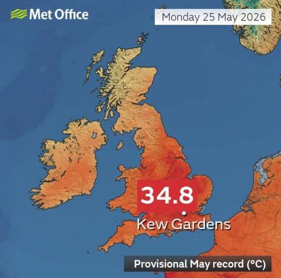 【英国迎史上最热五月天】地球的夏天正越来越长 英国气象局周一宣布，该国当天迎来了