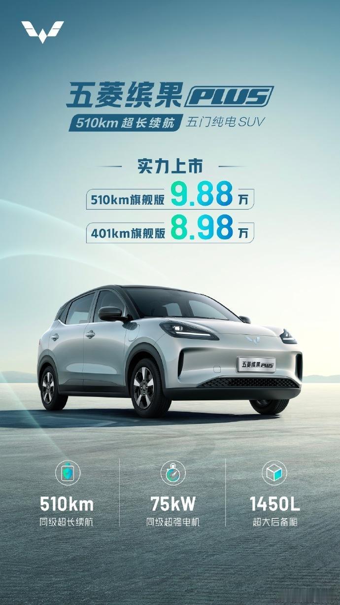 五菱缤果PLUS给我逗乐了。
五年前我有一台别克微蓝6 410公里版本，那时候成