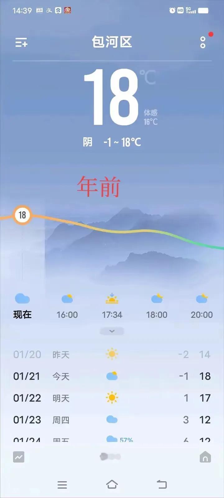 你那里过年前后天气好吗？
会有十几度的温差吗？