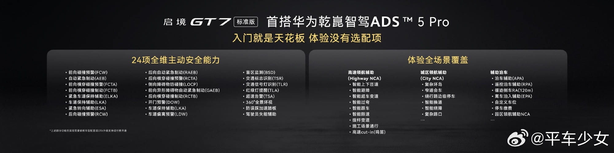 启境GT7今天正式定价上市！20.99万-32.99万，五个版本选择很全。入门即
