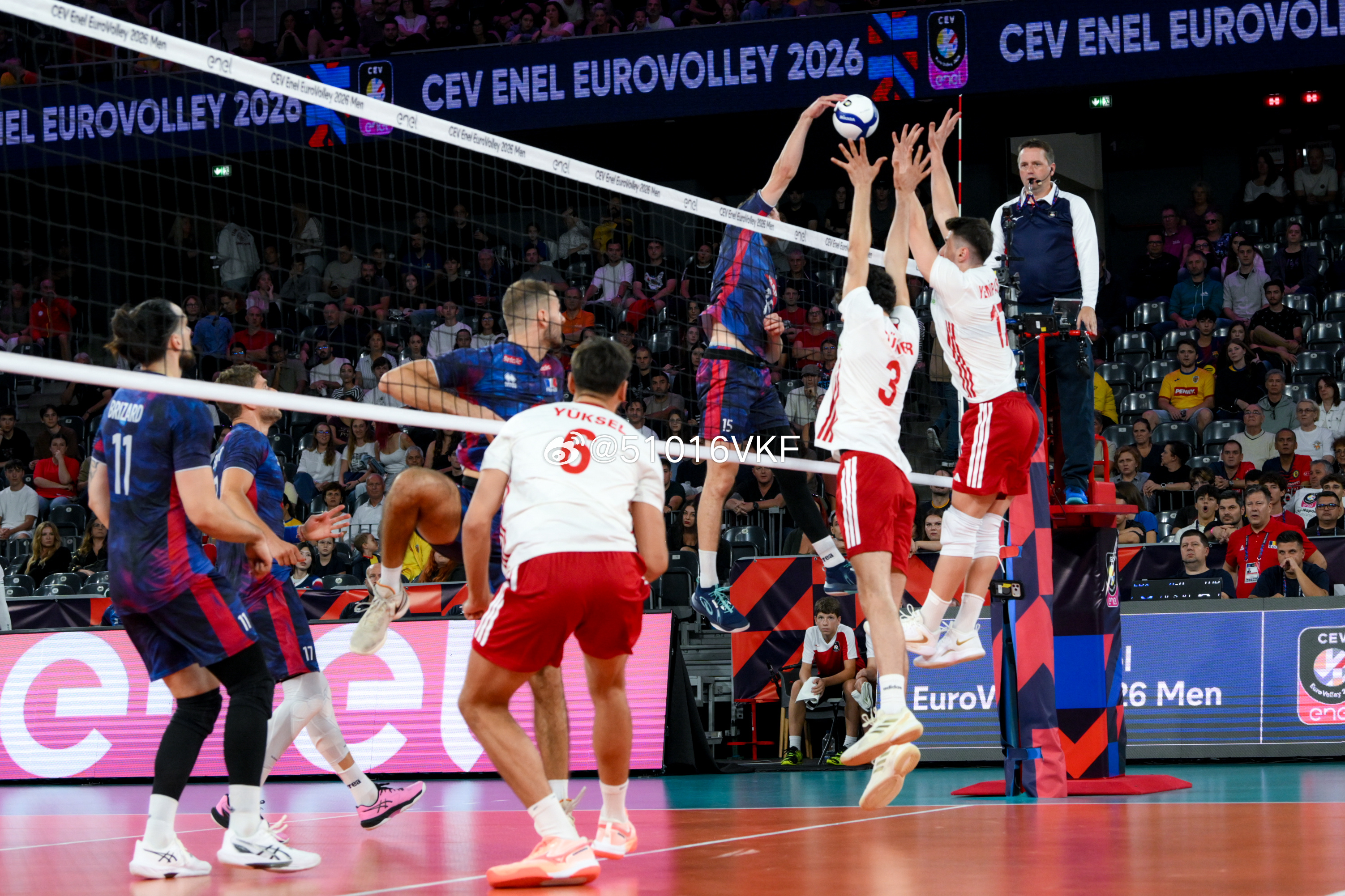 世界男排资讯  2026  男排欧锦赛PoolD法国🇫🇷3-0土耳其🇹🇷
