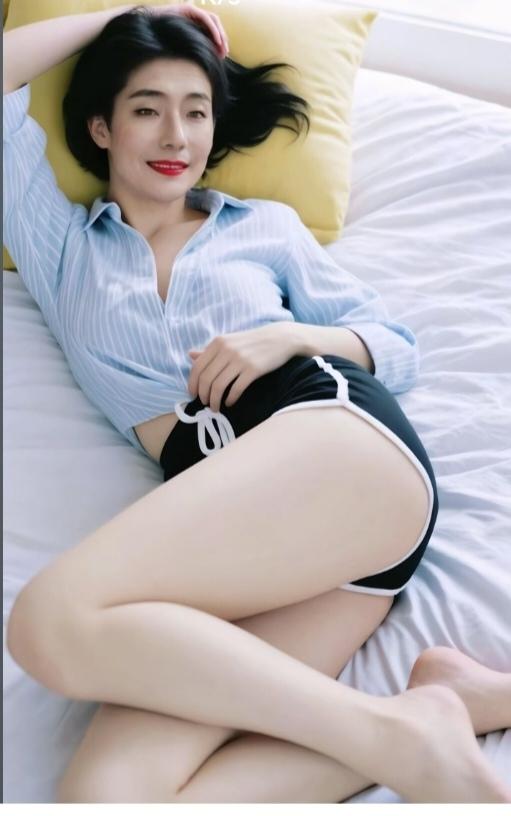 〔欣赏图片〕
图中画面真漂亮；
休闲就在床上躺；
劳累一天挺辛苦；
这样美女怎么