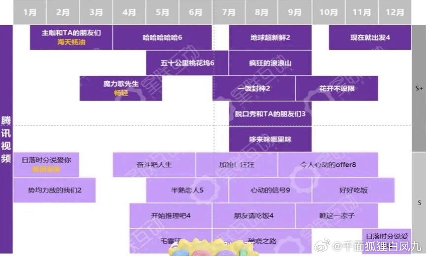 🥭&🐧🥝&👖2026全年综艺排播 