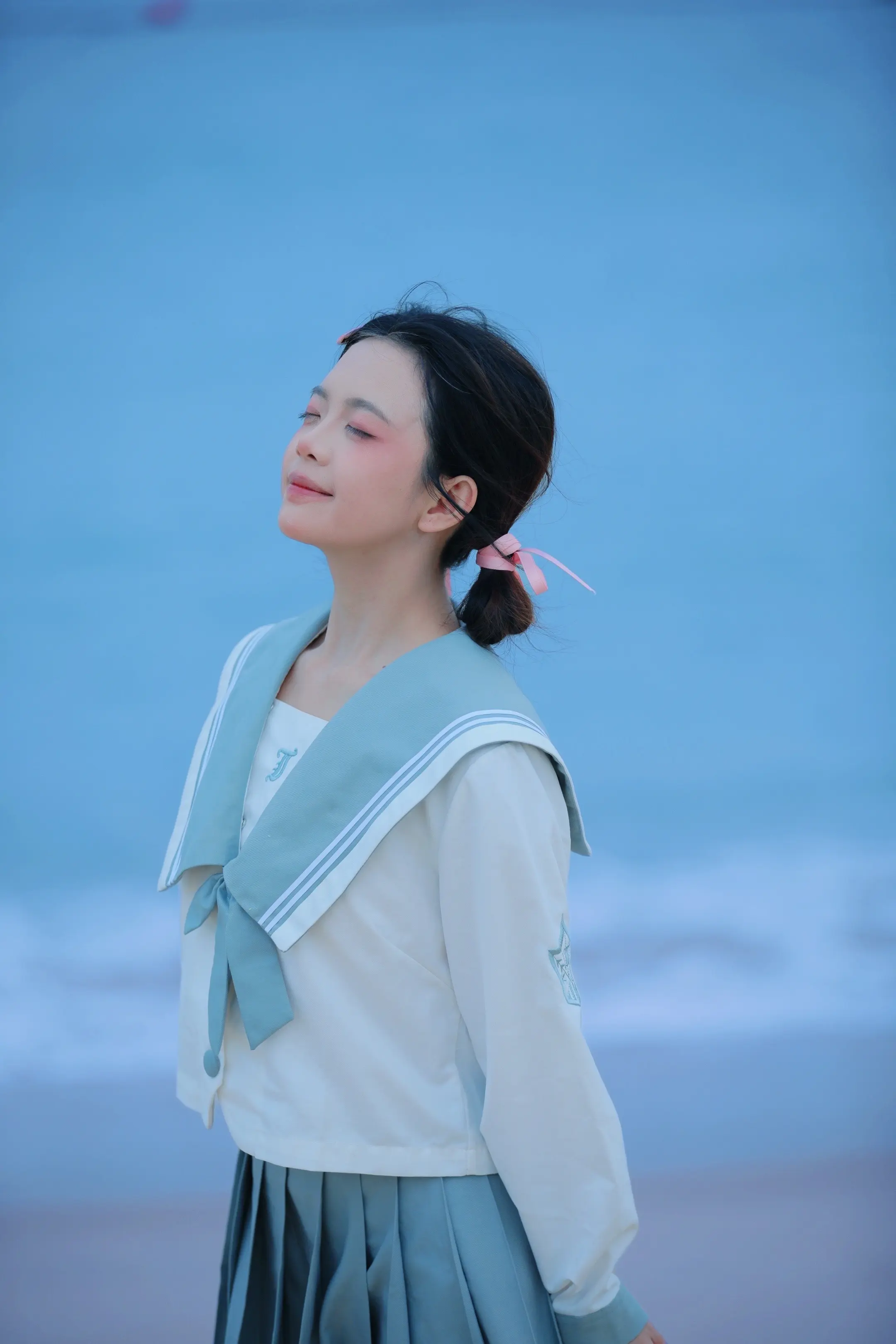 在海边