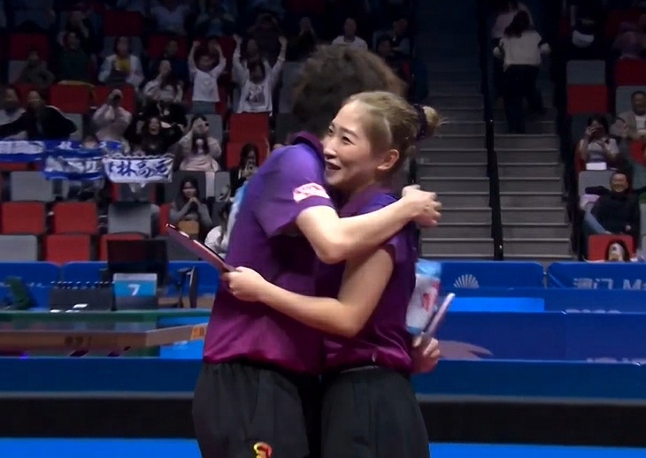 林高远/刘诗雯大比分0-2落后连扳4局，大比分4-2逆转战胜陈垣宇/蒯曼，夺得全