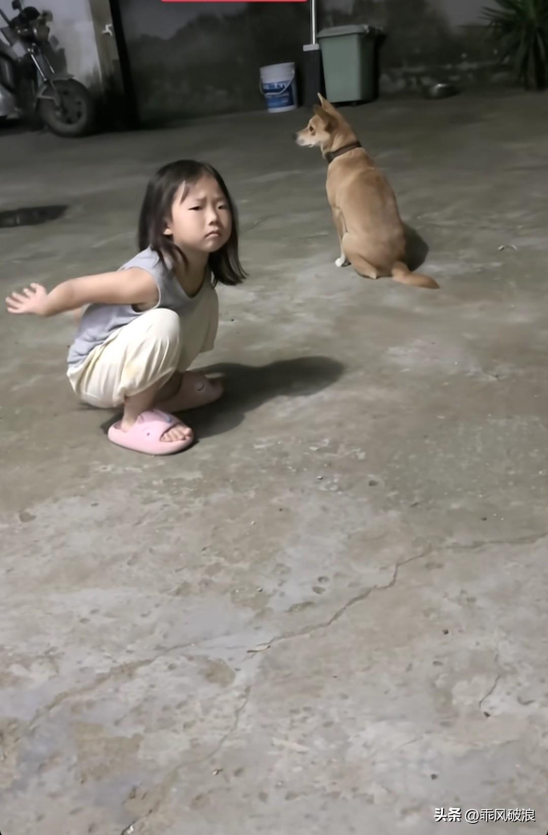 笑死我了。小女孩和狗狗玩着玩着闹掰了，谁也不理谁，肚气了半个小时。狗闹了 养狗搞