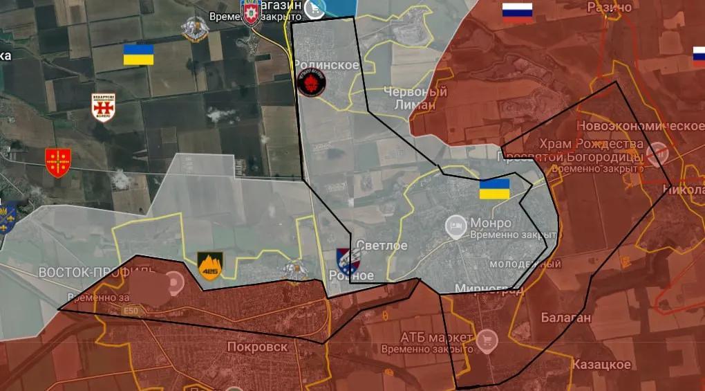 乌军主力已撤出米尔诺格勒，俄军蜂拥而至，已经在城内与乌军展开混战（见图1）。
红