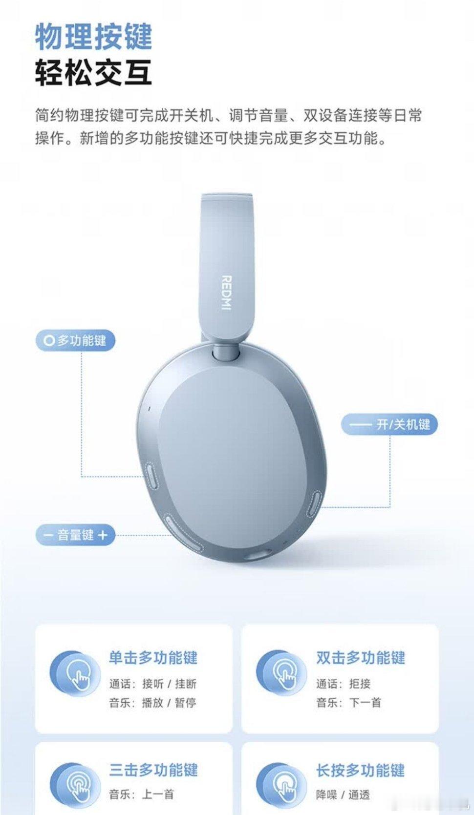 REDMI头戴降噪耳机新品上线，定价349元官方定价：349元享受国补后到手仅2