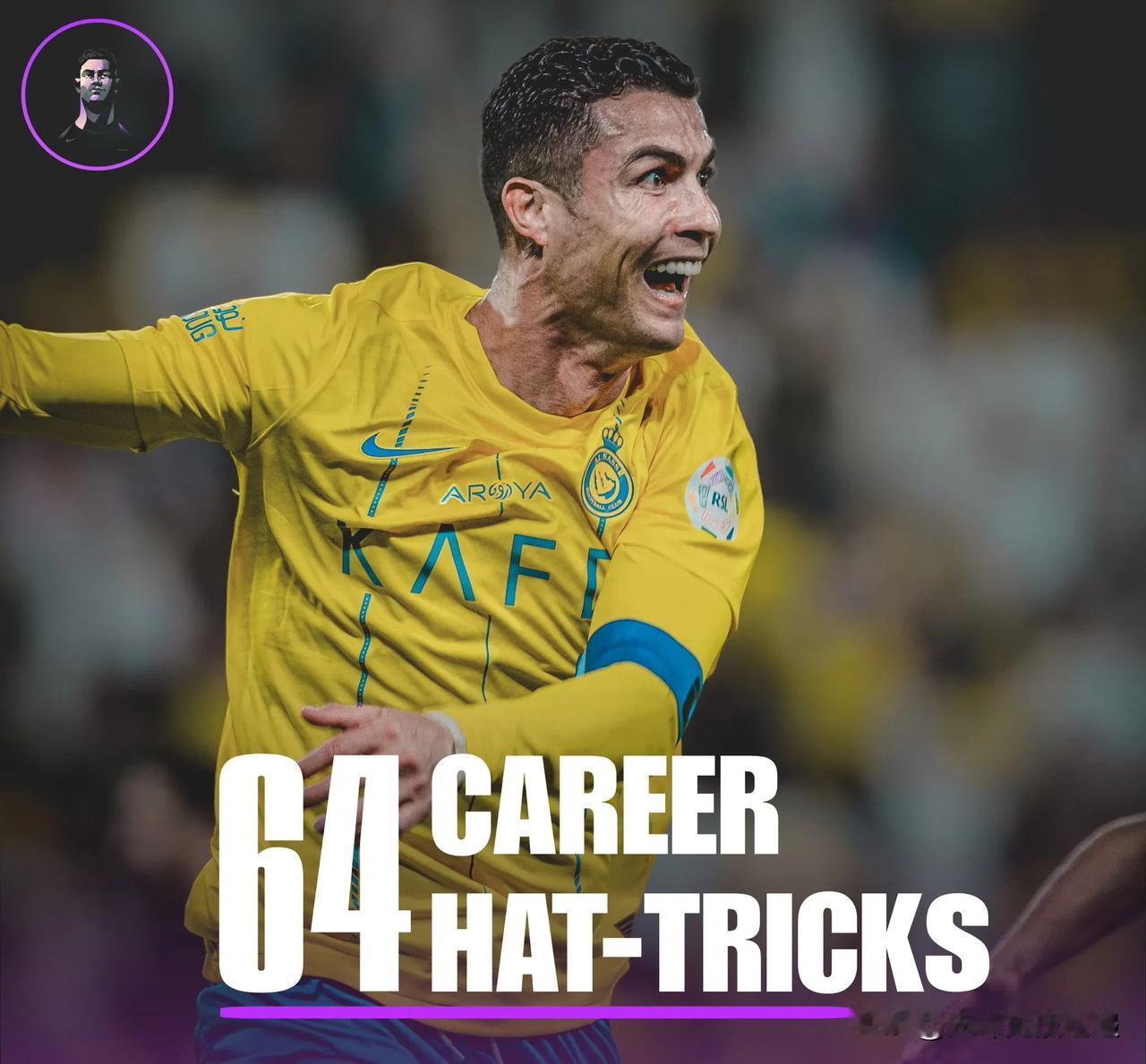 C罗各个时期的职业生涯中已攻入 64 个帽子戏法🐐🔥

🇪🇸为皇马上演 