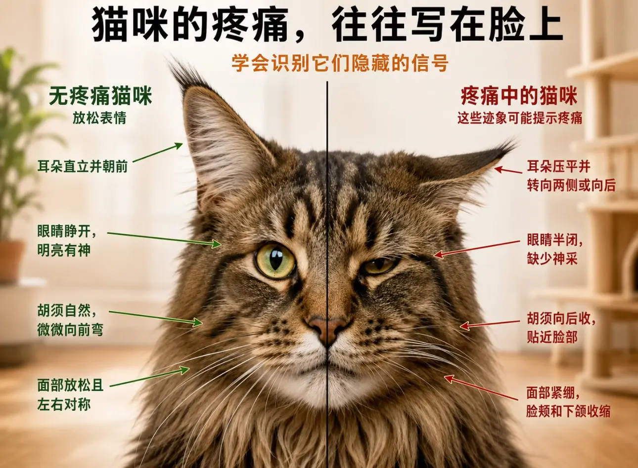 ‼️ 尤其注意：猫咪是隐藏疼痛的高手。猫咪是隐藏疼痛的高手，但它们的面...