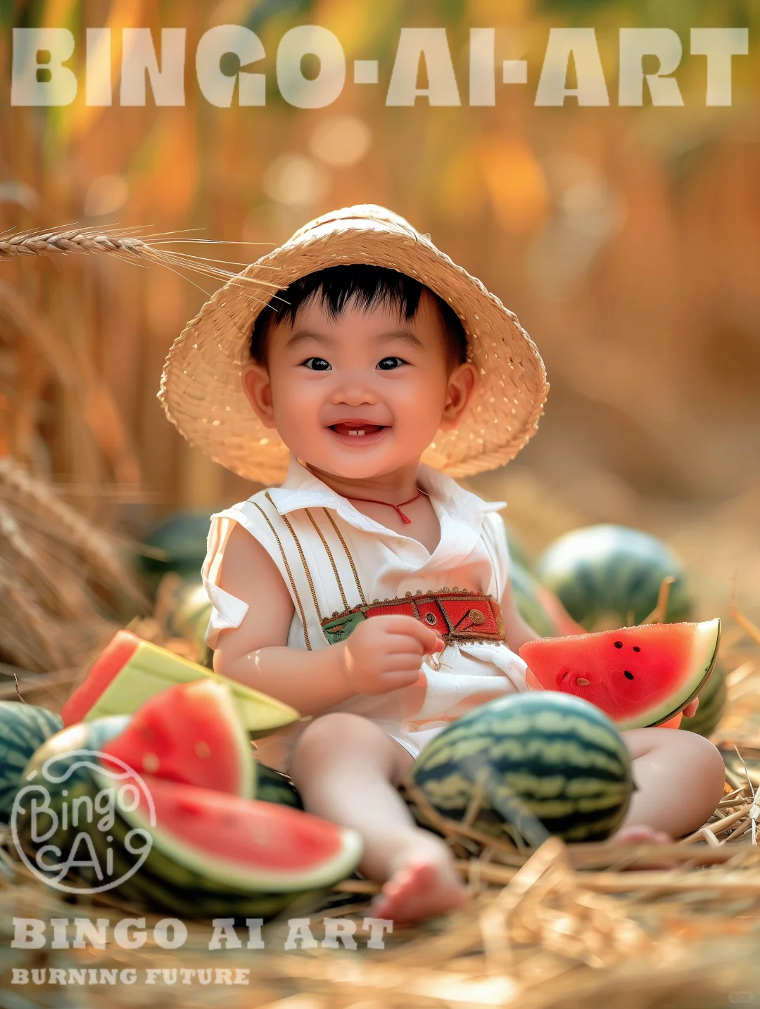 麦田写真🔥麦田小憩吃个瓜🍉