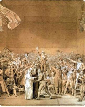 网球场宣言
在1789年6月20日，法国巴黎的空气中弥漫着紧张与不安。那天，来自