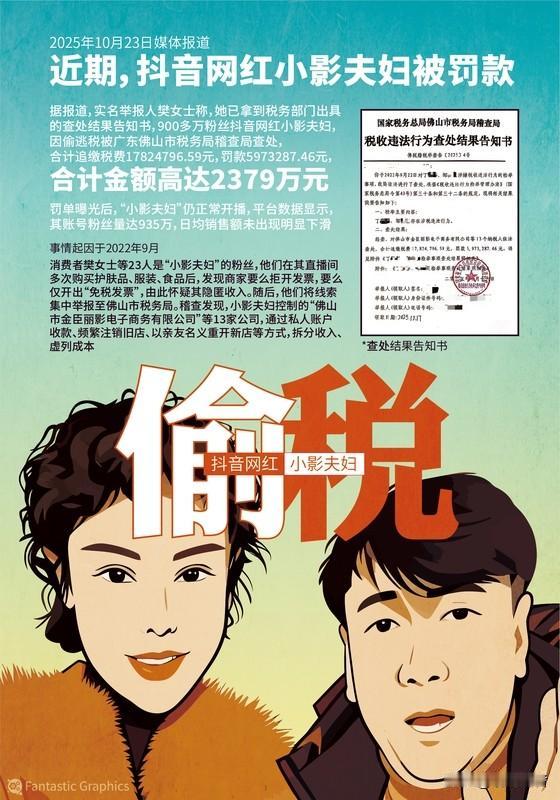 网红夫妇偷逃税，被追缴近两千万，罚款近六百万，如今仍在正常开播，看来他们赚钱的步