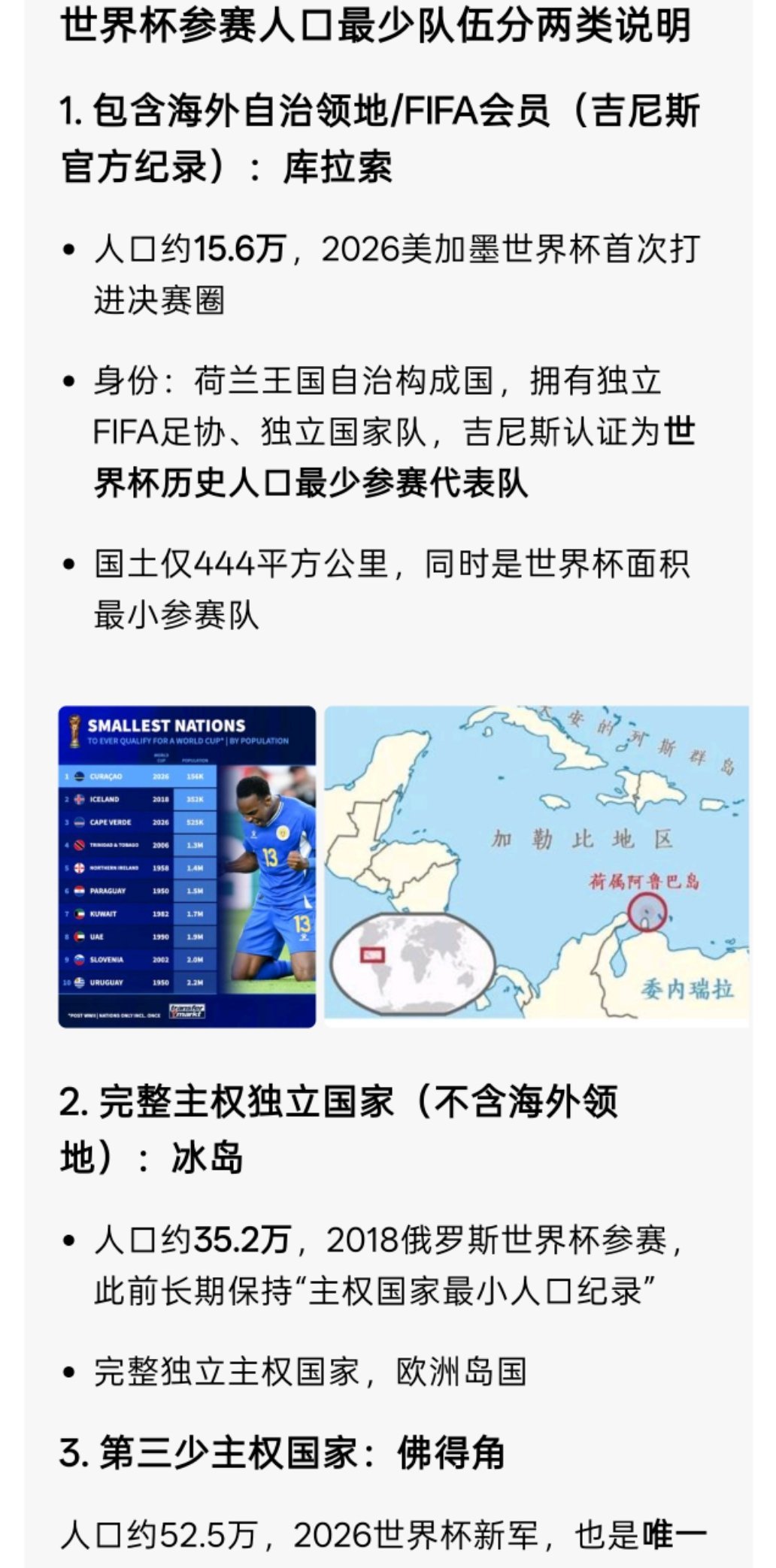 佛得角中高收入国家看到有人说54万人口都能踢进世界杯，查了一下这还不算最少的，库