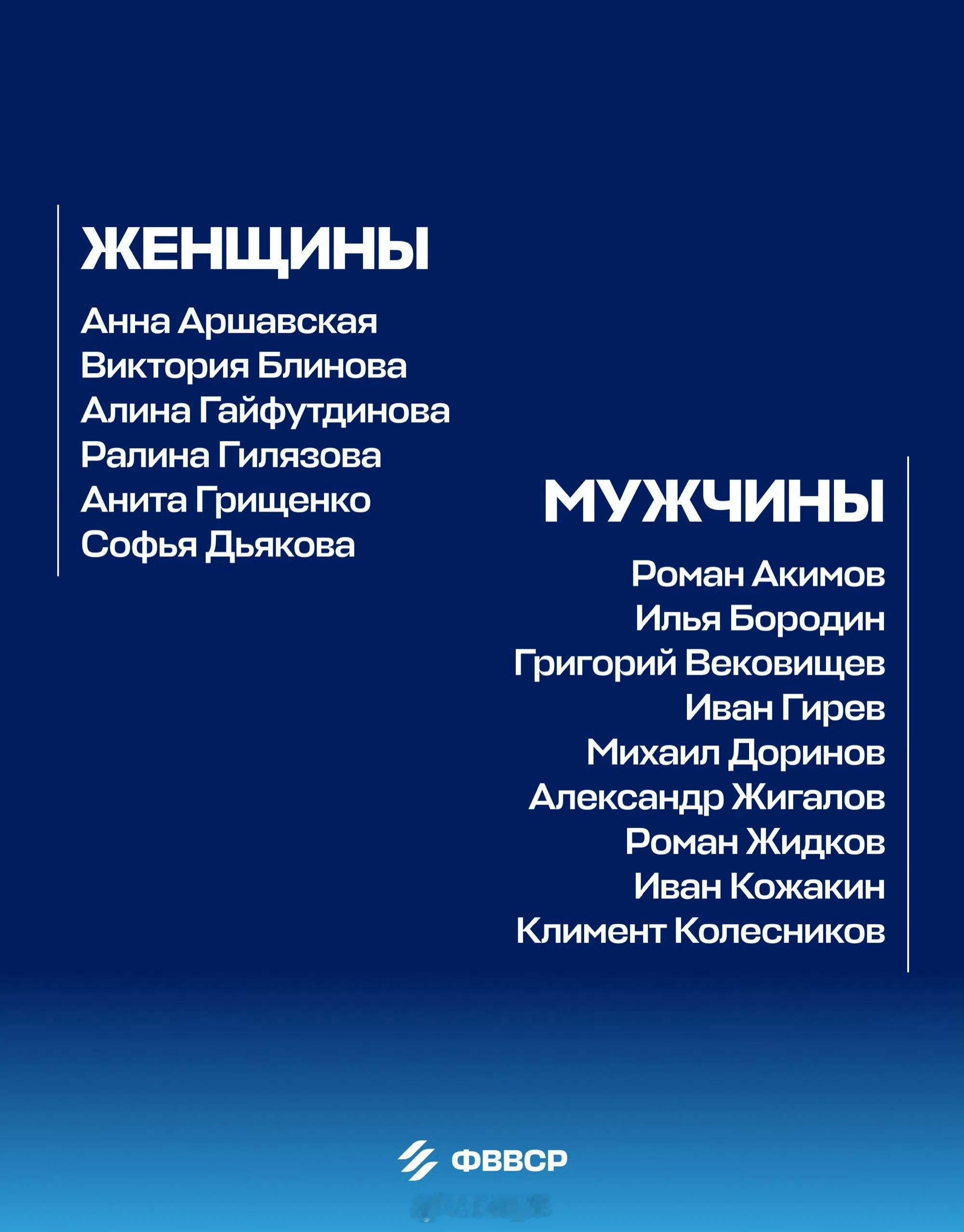 欧洲游泳锦标赛 俄罗斯🇷🇺参赛大名单共44名参赛选手Miron Lifint