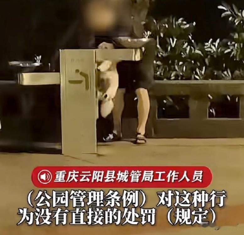 前段时间深圳两个公园出现宠物狗在直饮水处喝水的情况后，重庆又曝出了相同事件。
