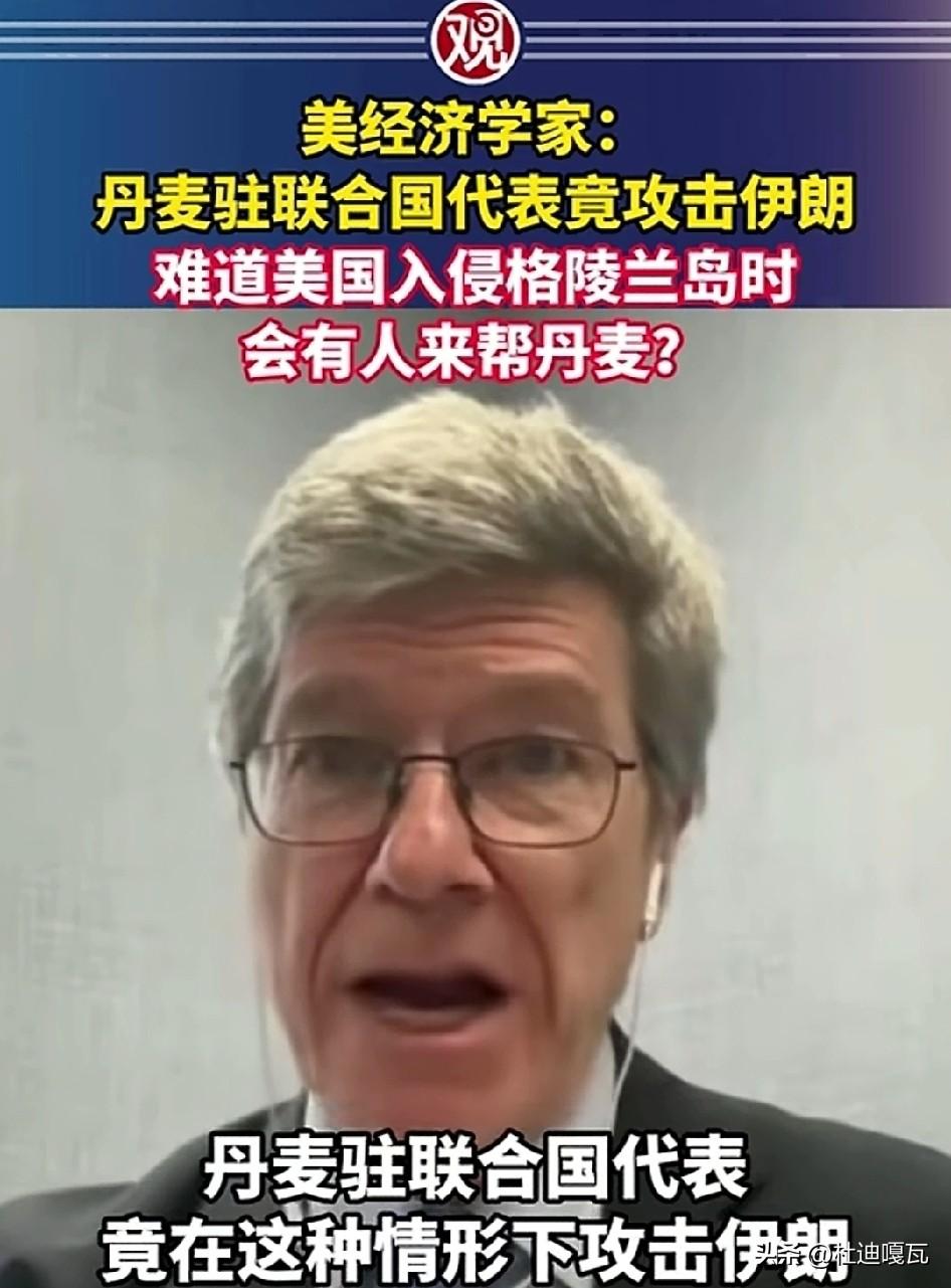 美国一位经济学家为丹麦感到惋惜，因为在最近的联合国大会上，丹麦公然指责伊朗的行为