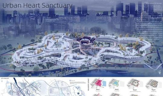 环艺分享/城市心灵庇护所
本项目针对高密度城市蔓延引发的心理健康危机，提出心理健