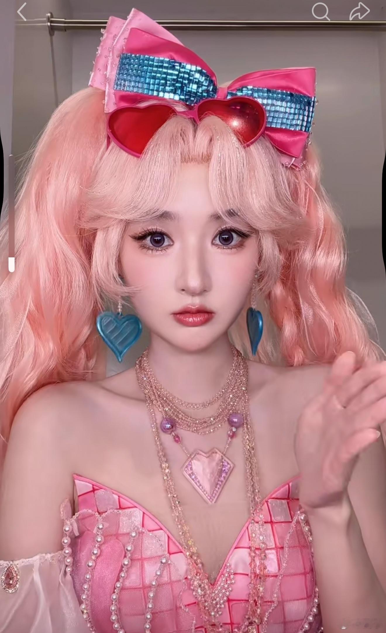 王玉雯樱桃泡泡美成建模了王玉雯真人bjd娃娃王玉雯这身全粉造型，你最想拥有哪个单