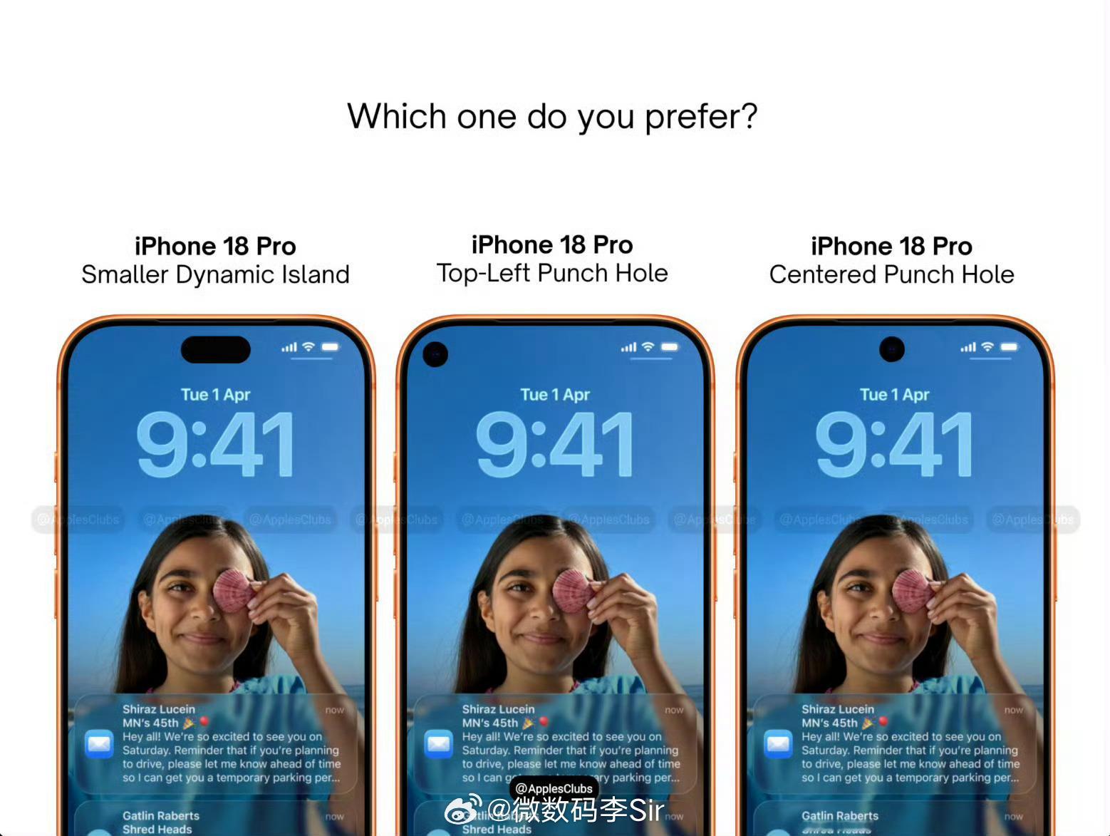 iPhone18Pro左上角挖孔设计认真的？😐 