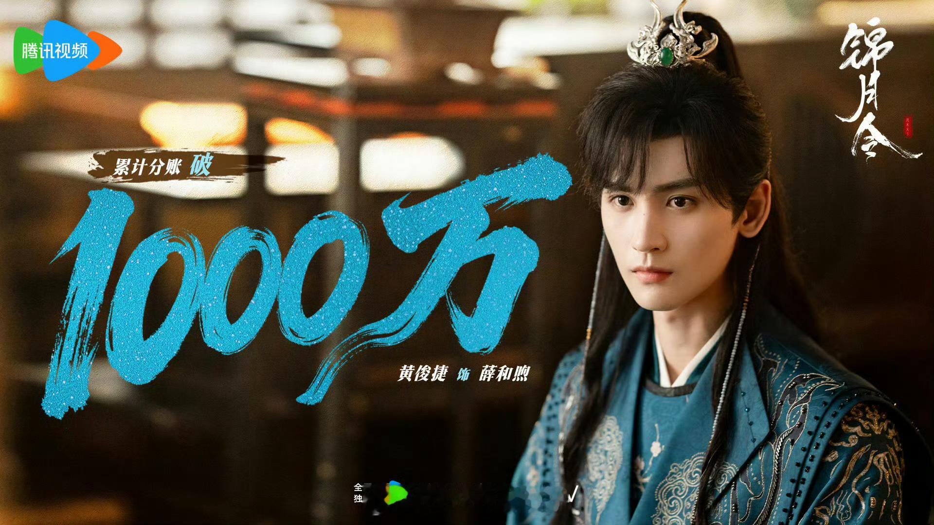 黄俊捷的小小小成本《锦月令》喜提1000万票房分账，分账21天1000w真的很不