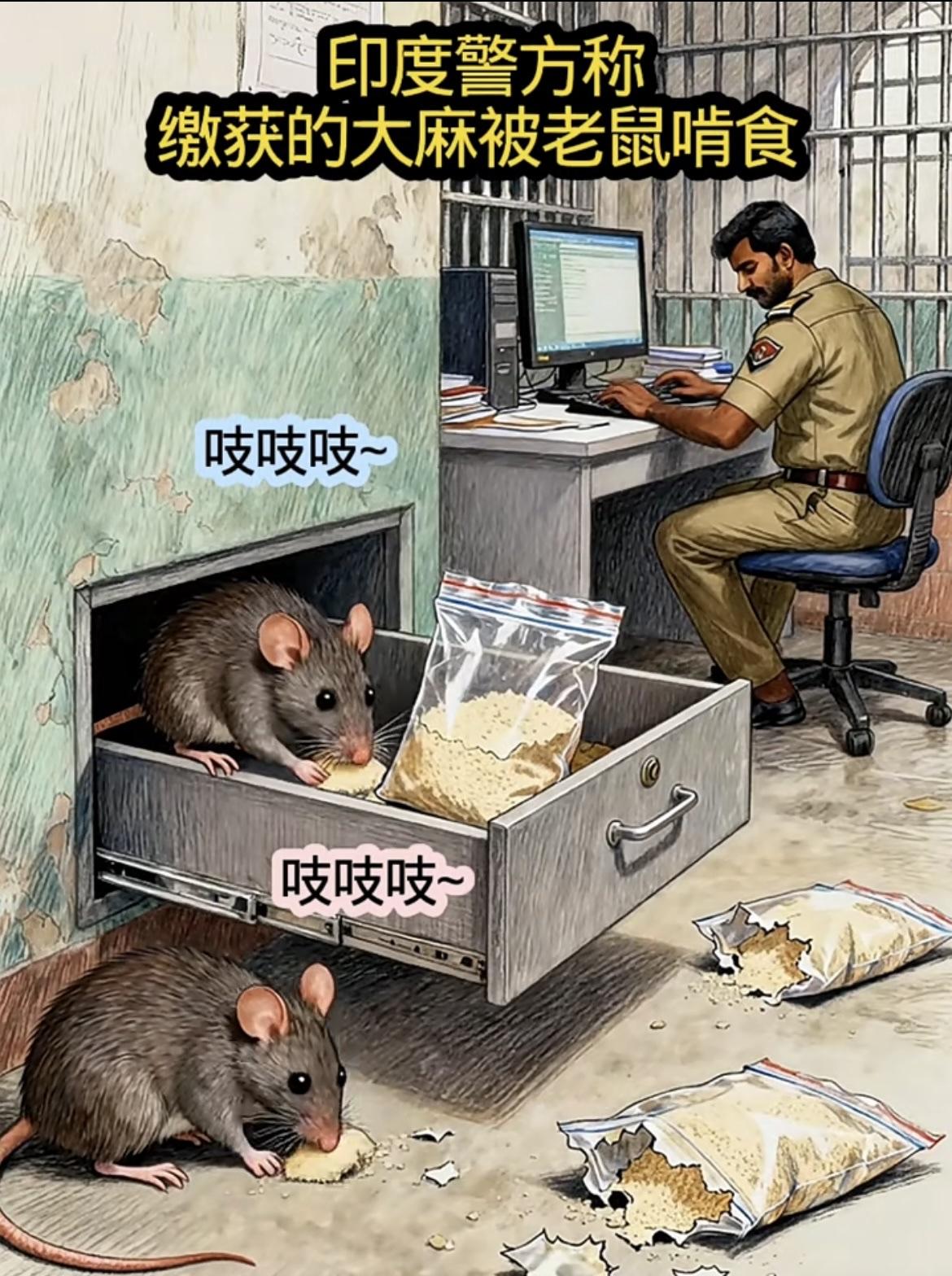 “ 印度家的老鼠🐁还有这样的技能呢 ”[笑哭][笑哭]