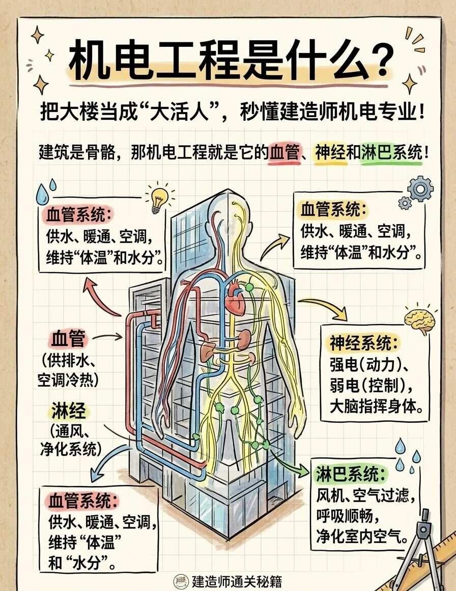 大白话教你机电工程是什么？
大白话带你秒懂机电工程！最近收到很多备考建造师或者工