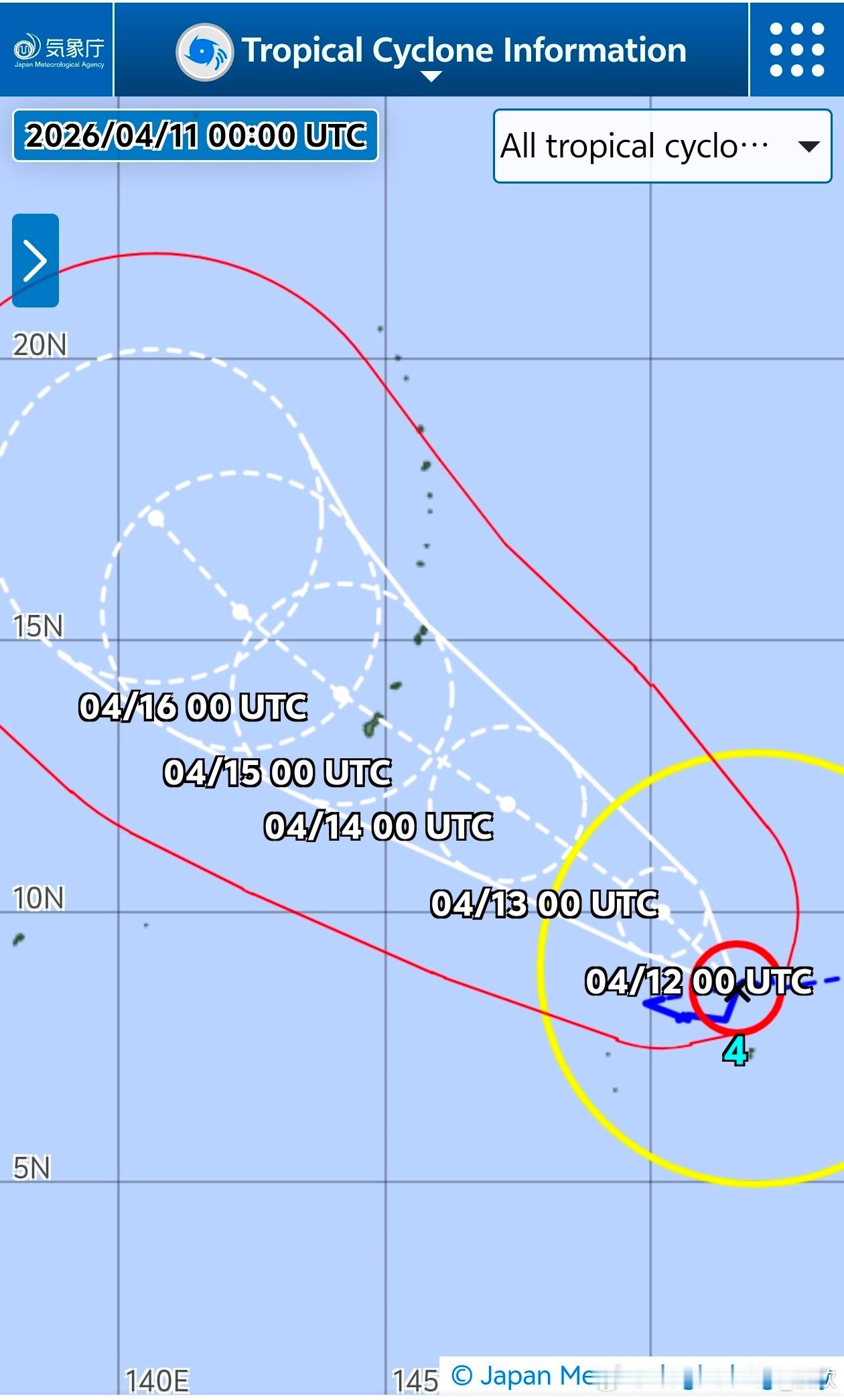 【台风森拉克】今晨森拉克已经增强为台风级，中心附近最大风力有12级。未来强度继续