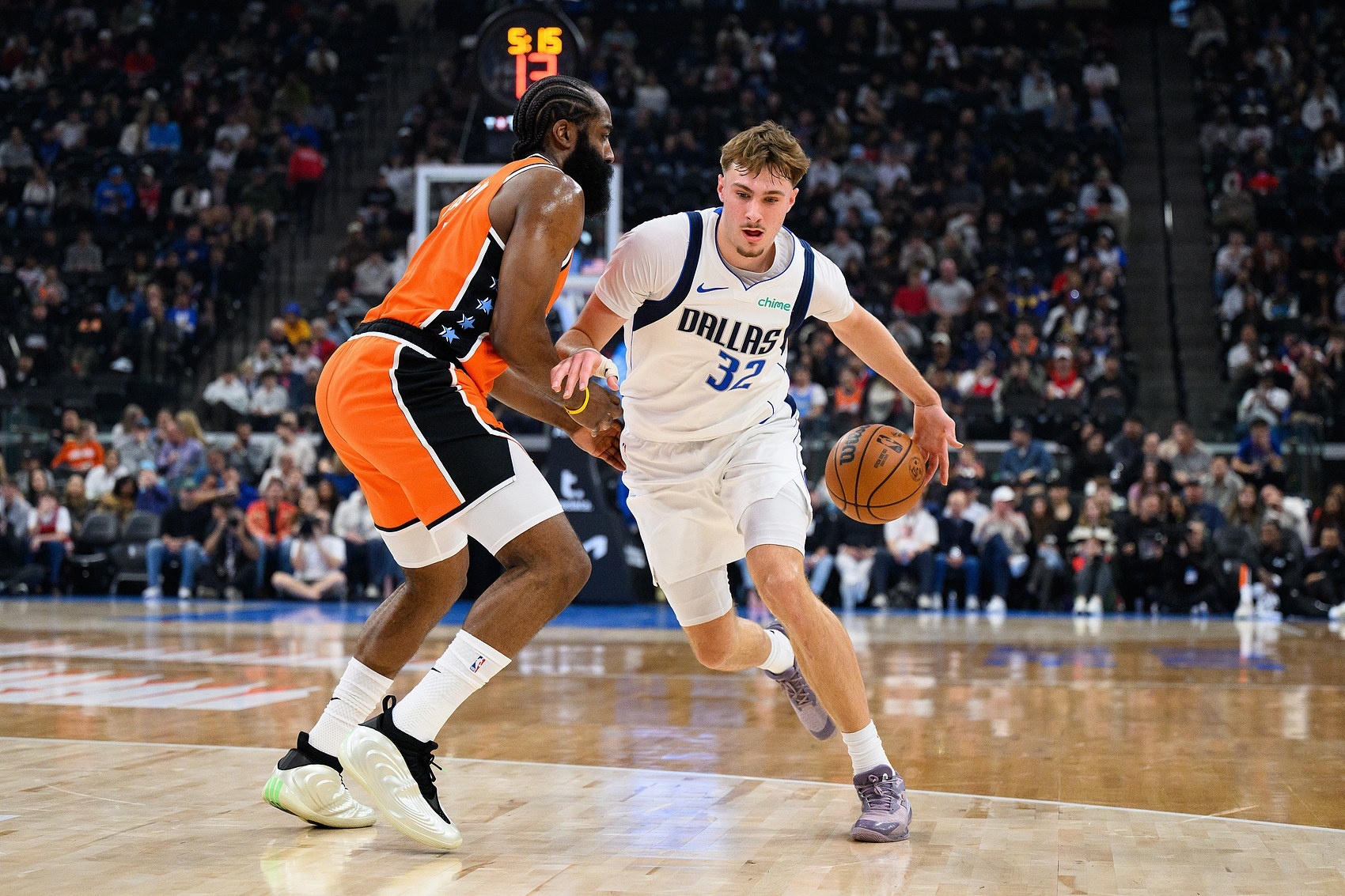 今日砍35分创新高~弗拉格两战面对哈登防守时9投6中 限制登哥5中1弗拉格35分