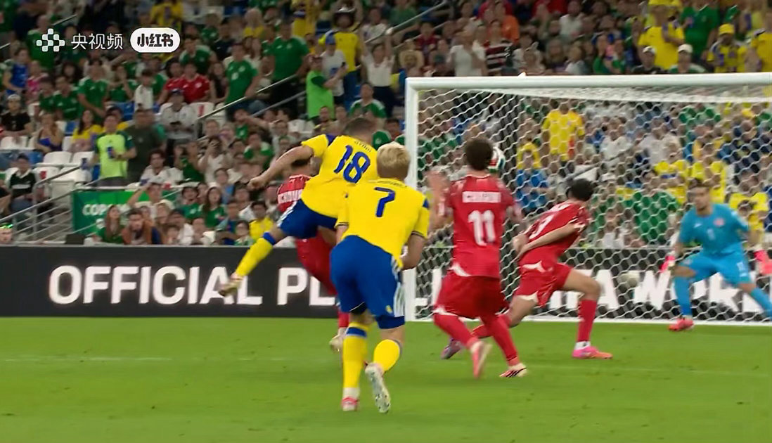 瑞典5比1突尼斯瑞典🇸🇪5:1突尼斯🇹🇳，开赛以来第二大比分瑞典队发挥出