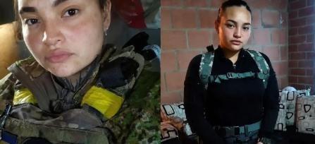 哥伦比亚女雇佣兵丹妮埃拉在扎波罗热被俄军俘虏时，身上还缠着战友们仓皇逃离时没来得
