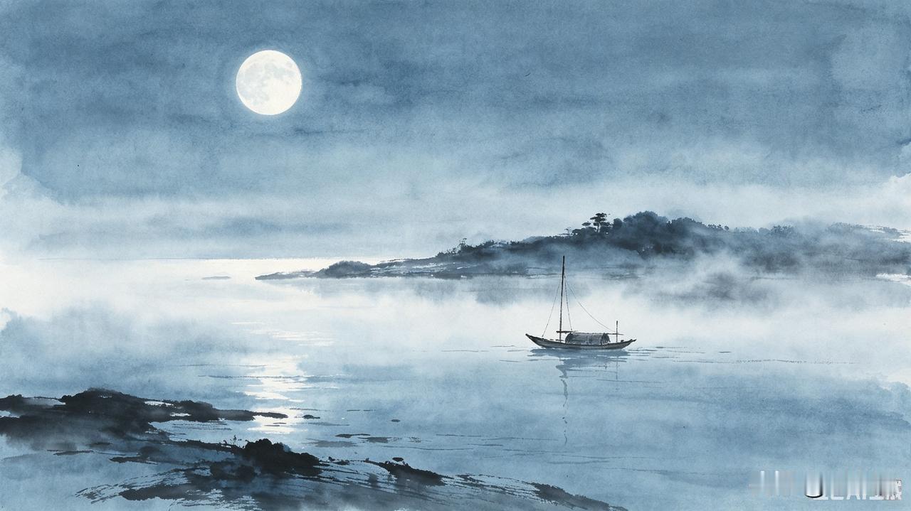 上联：冷月横寒浦
下联：孤帆穿远渚