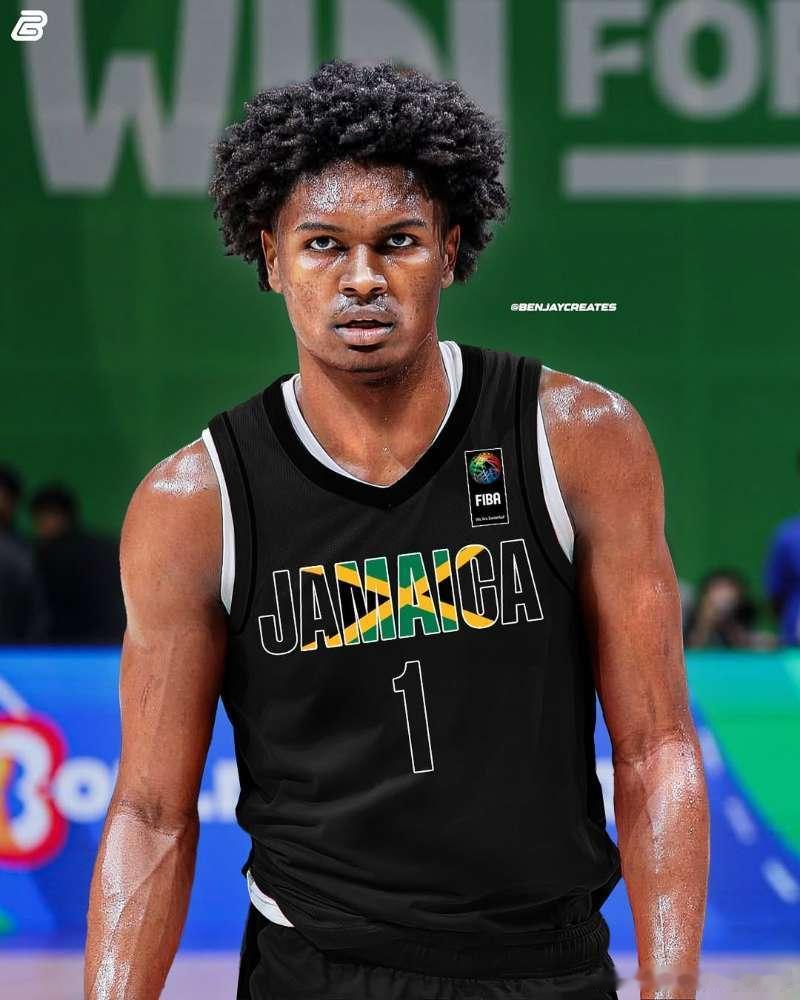 阿门·汤普森身穿牙买加国家队队服效果图👀休斯顿火箭nba季后赛休斯顿火箭[超话